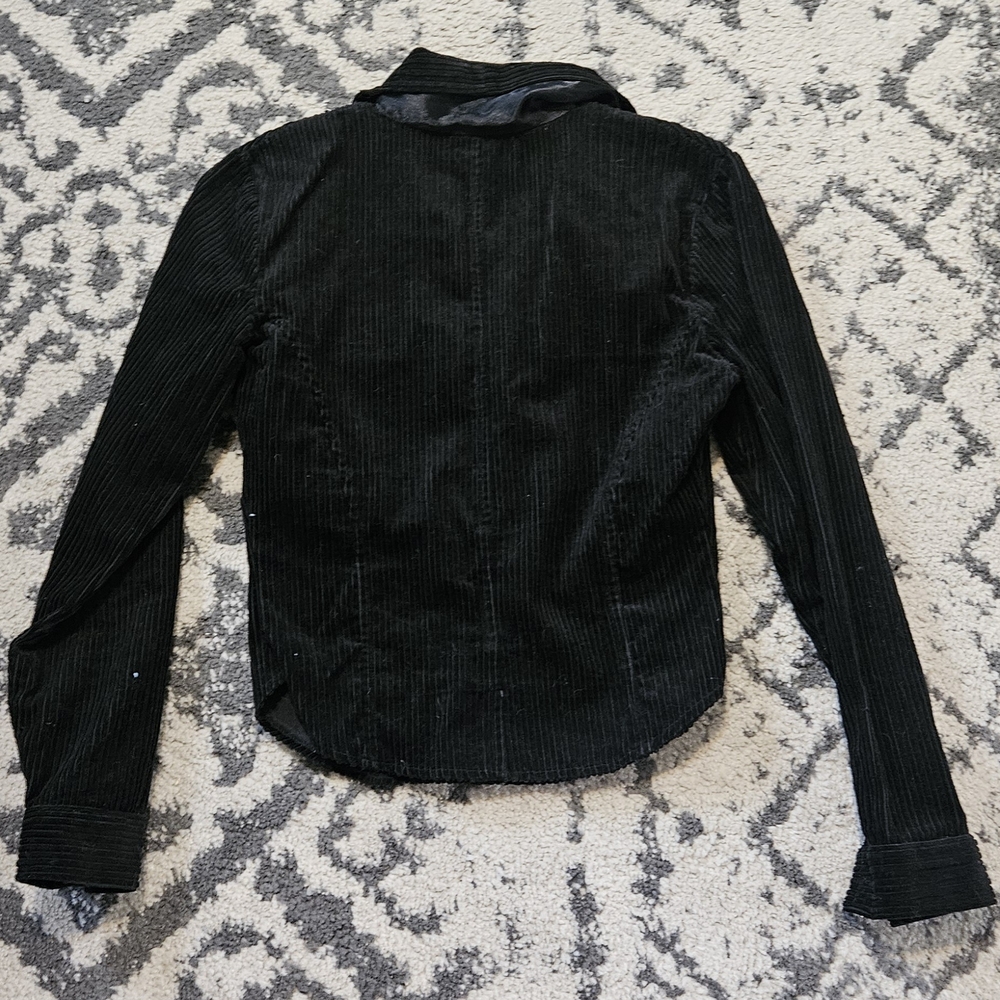 Vintage 90s Just For Wraps Black Corduroy Jacket … - image 4